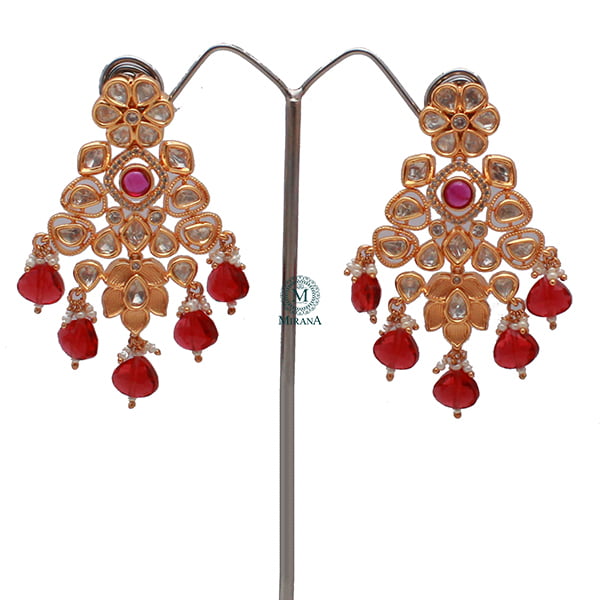 Nimeesha Ruby Polki Designer Choker Set