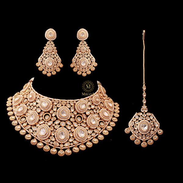 Ayodhya Pearl Polki Bridal Choker Set