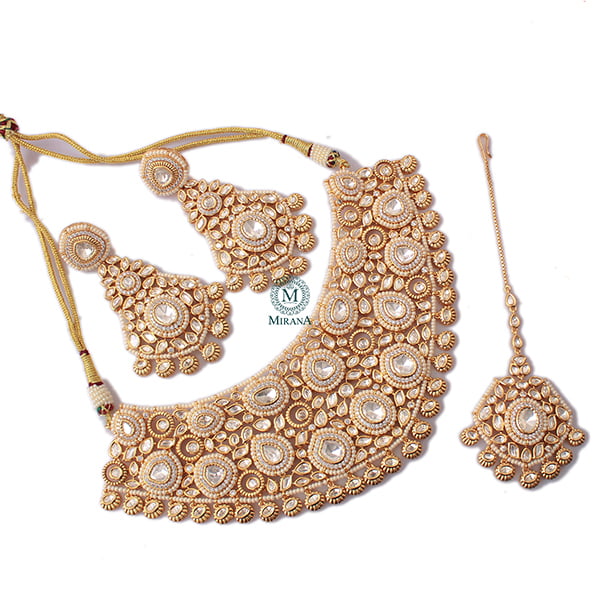 Ayodhya Pearl Polki Bridal Choker Set