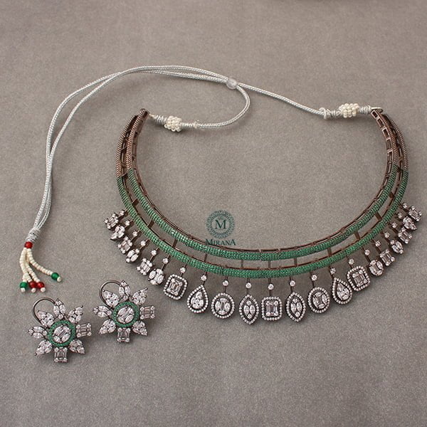 Jessica Green CZ Designer Choker Set