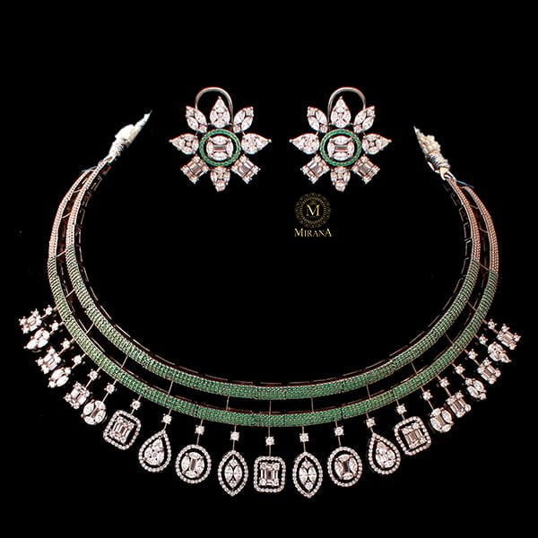 Jessica Green CZ Designer Choker Set