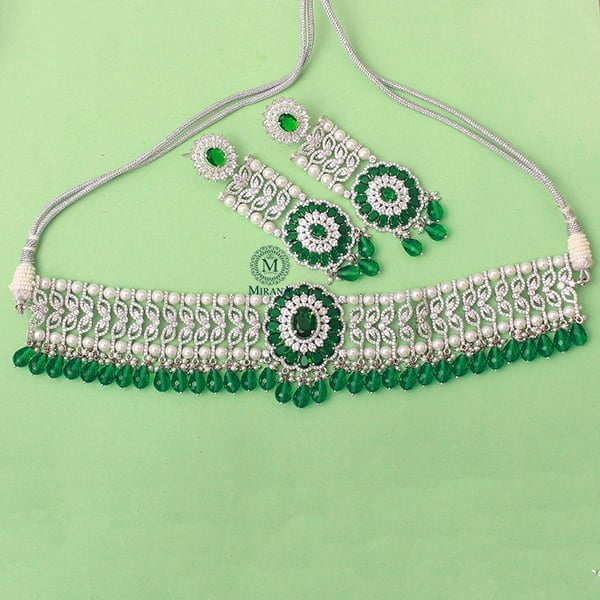 Kylie Emerald Green CZ Designer Choker Set