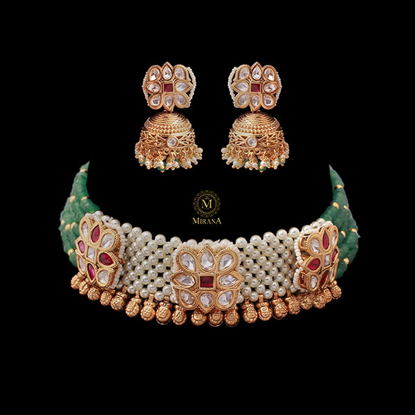 Litisha Multi Colour Antique Choker Set