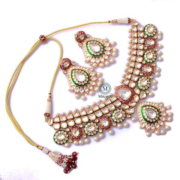 Aanandi Pearl Polki Bridal Choker Set