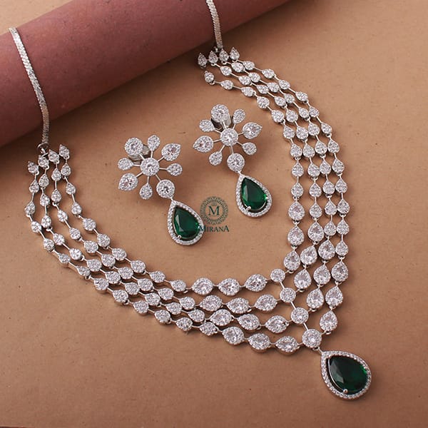 Sylvie Emerald Green Designer Choker Set