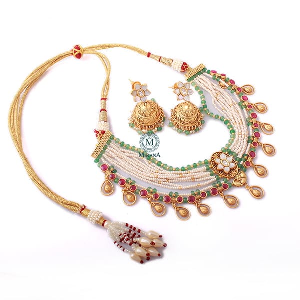 Satvi Multi Antique MOP Choker Set