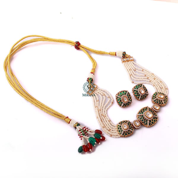 Anantika Emerald Green Polki Choker Set