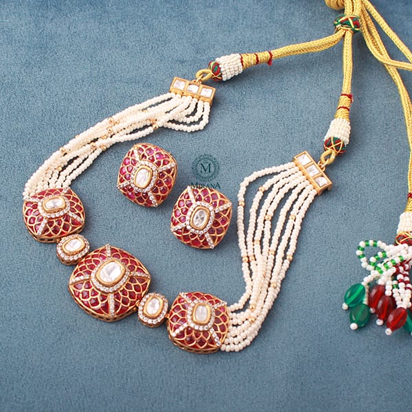 Anantika Ruby Polki Designer Choker Set