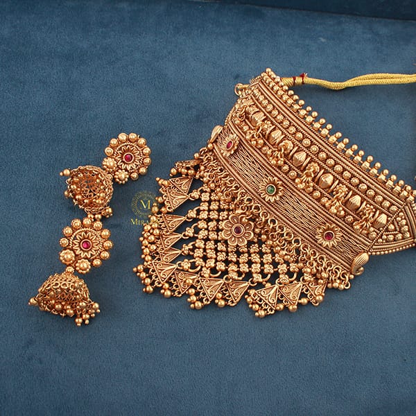 Jugni Multi Colored Antique Choker Set