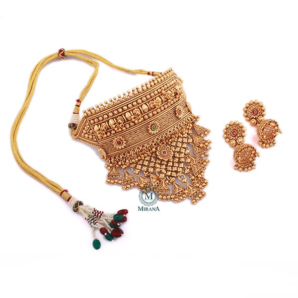 Jugni Multi Colored Antique Choker Set