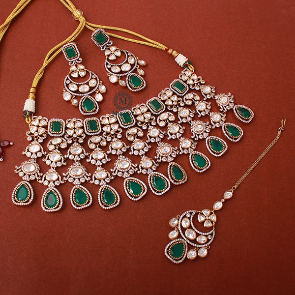 Roopam Emerald Green Bridal Choker Set