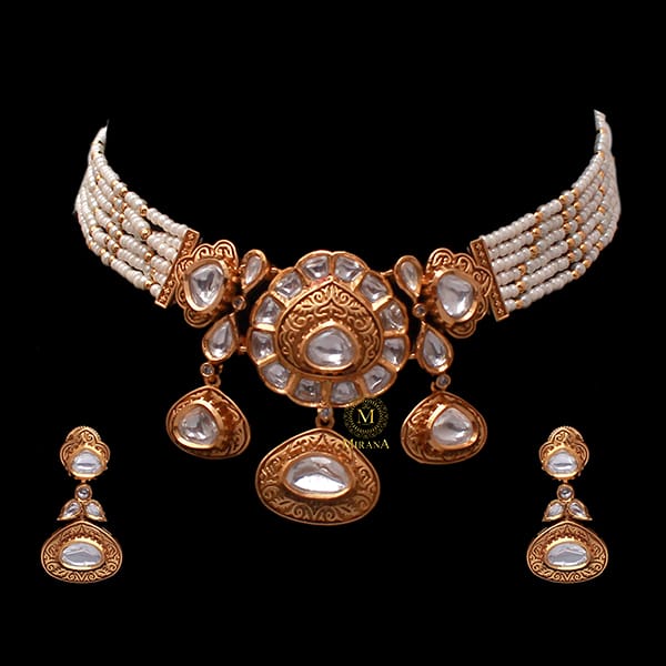 Vitashi Pearl Antique Designer Choker Set