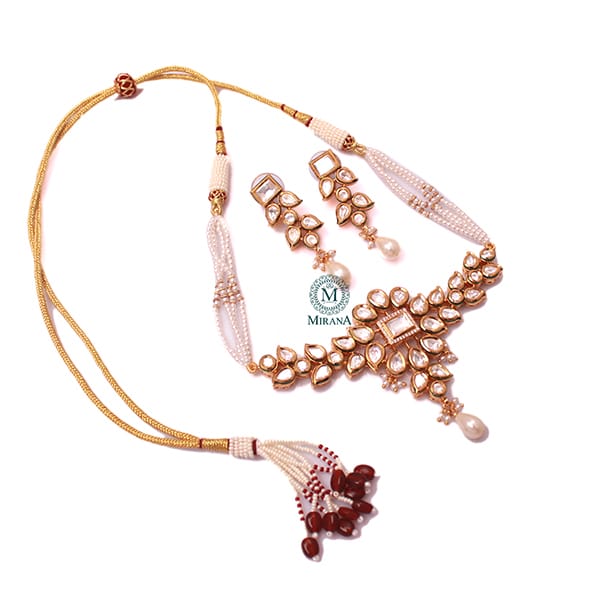 Shivangi Pearl Polki Designer Choker Set