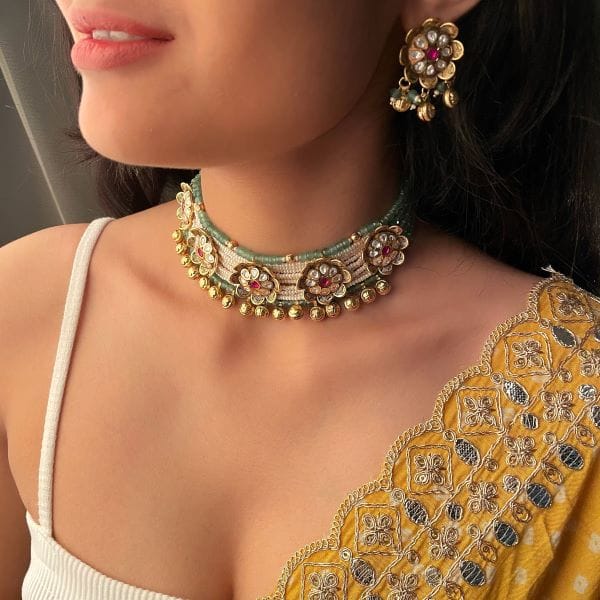 Phool Antique Designer Choker Set