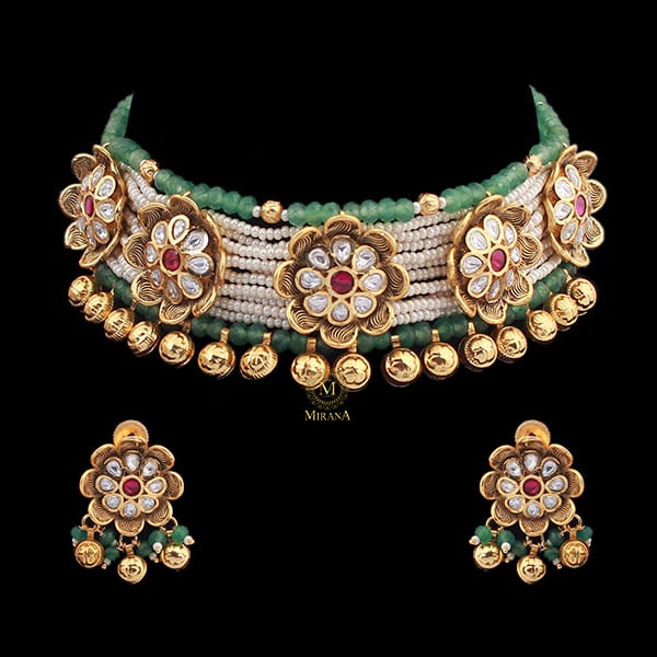 Phool Antique Designer Choker Set