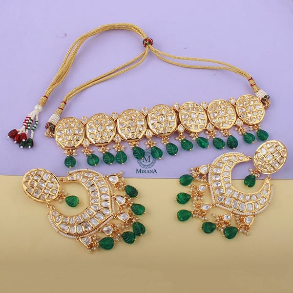 Jyotika Green Polki Designer Choker Set