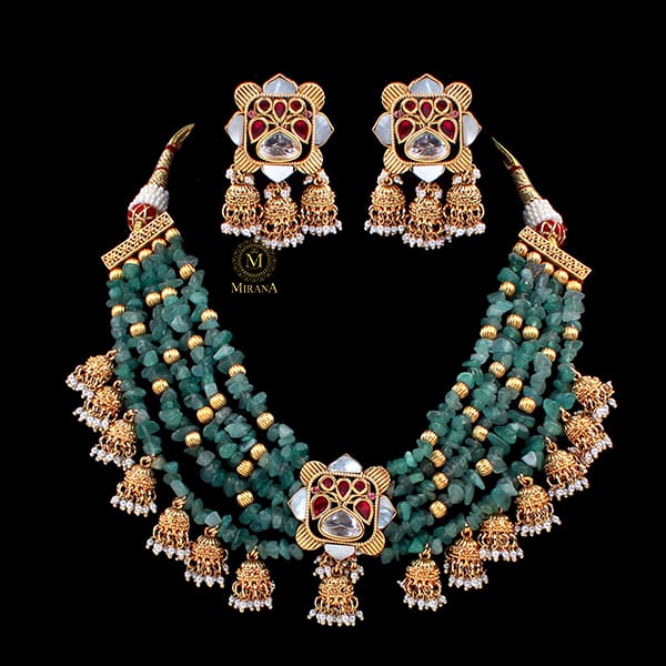 Ritvika Pearl MOP Polki Designer Choker Set