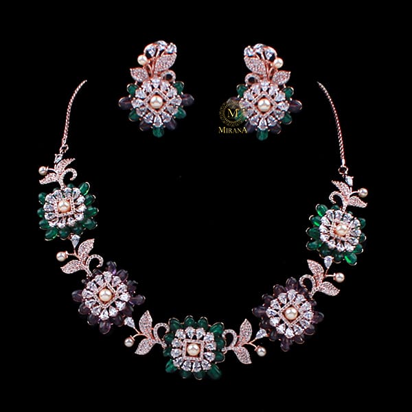 Jenny Pearl Fusion CZ Designer Choker Set