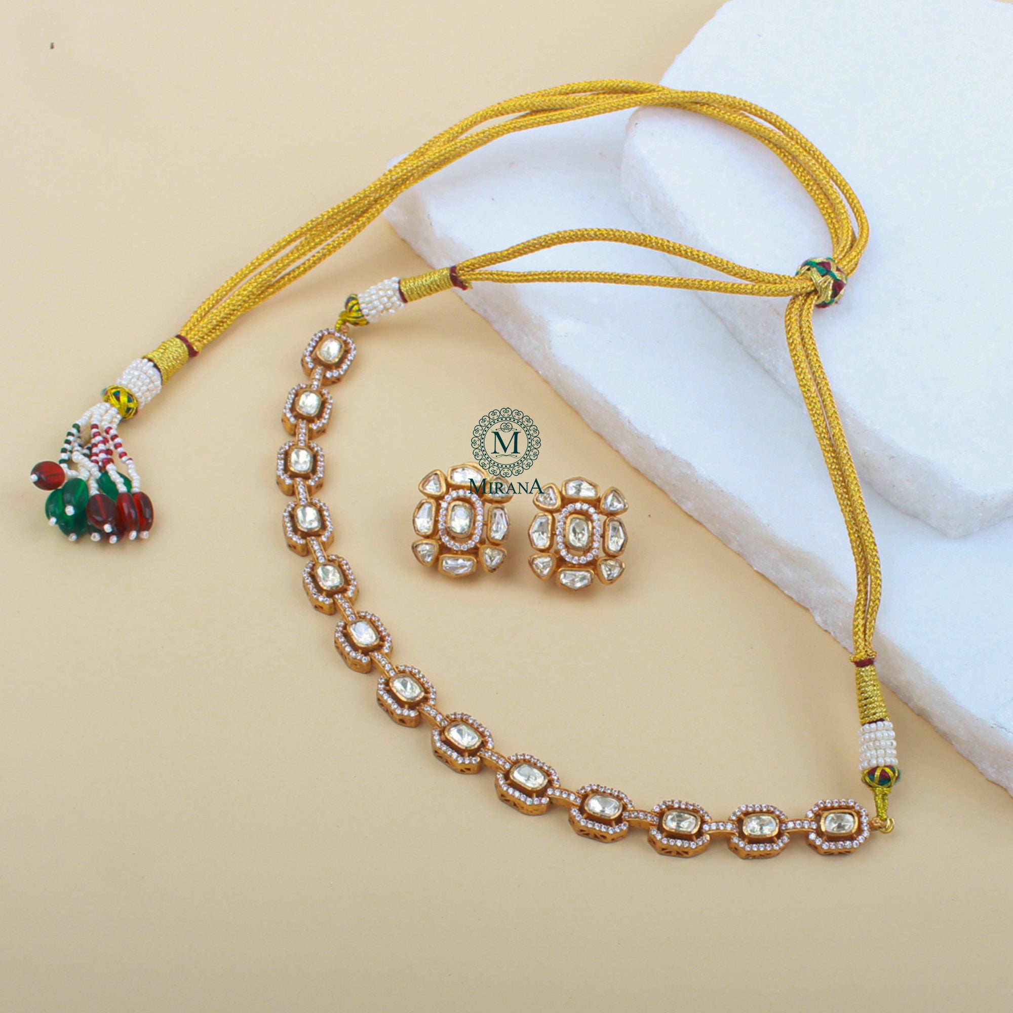 Harshi Moissanite Designer Choker Set