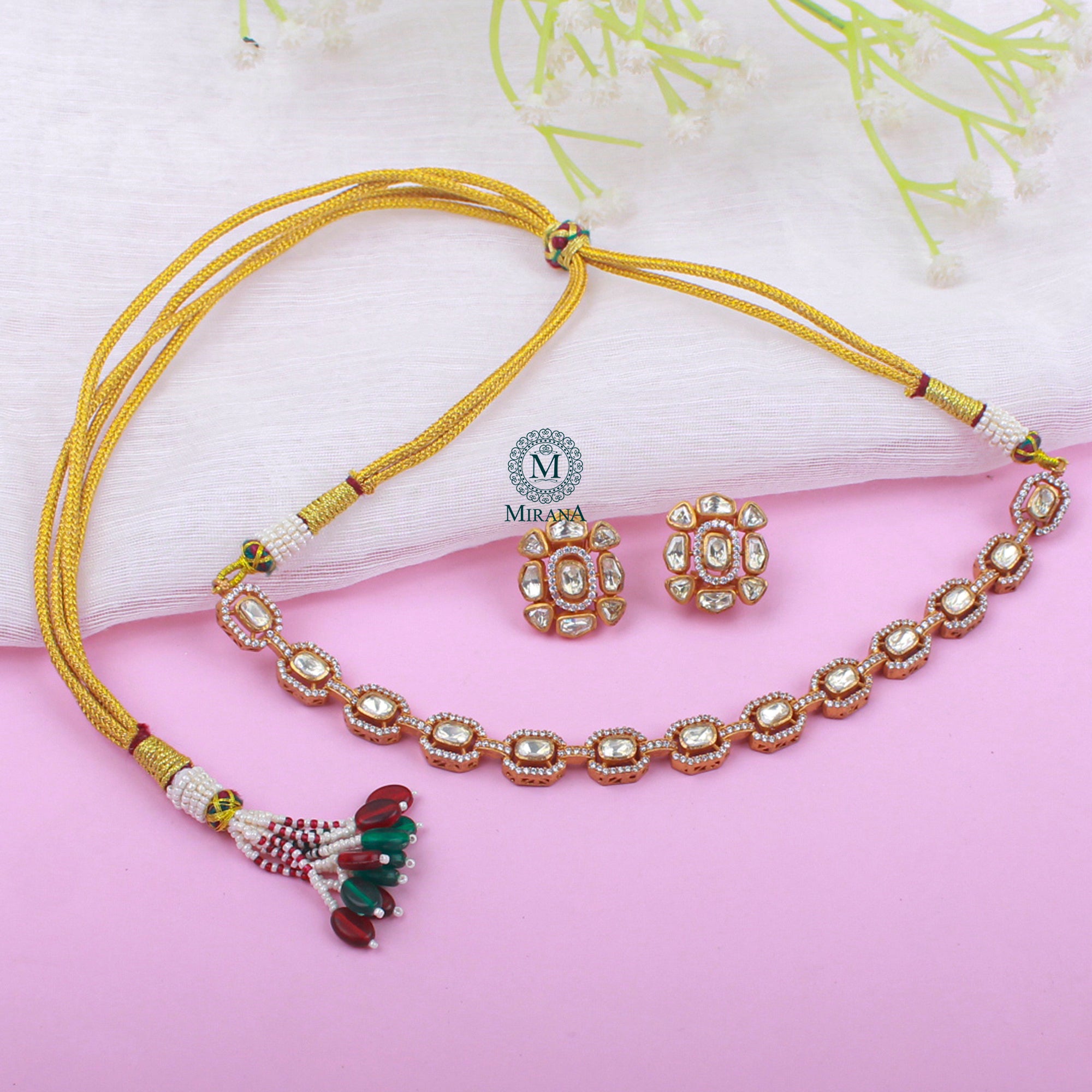 Harshi Moissanite Designer Choker Set