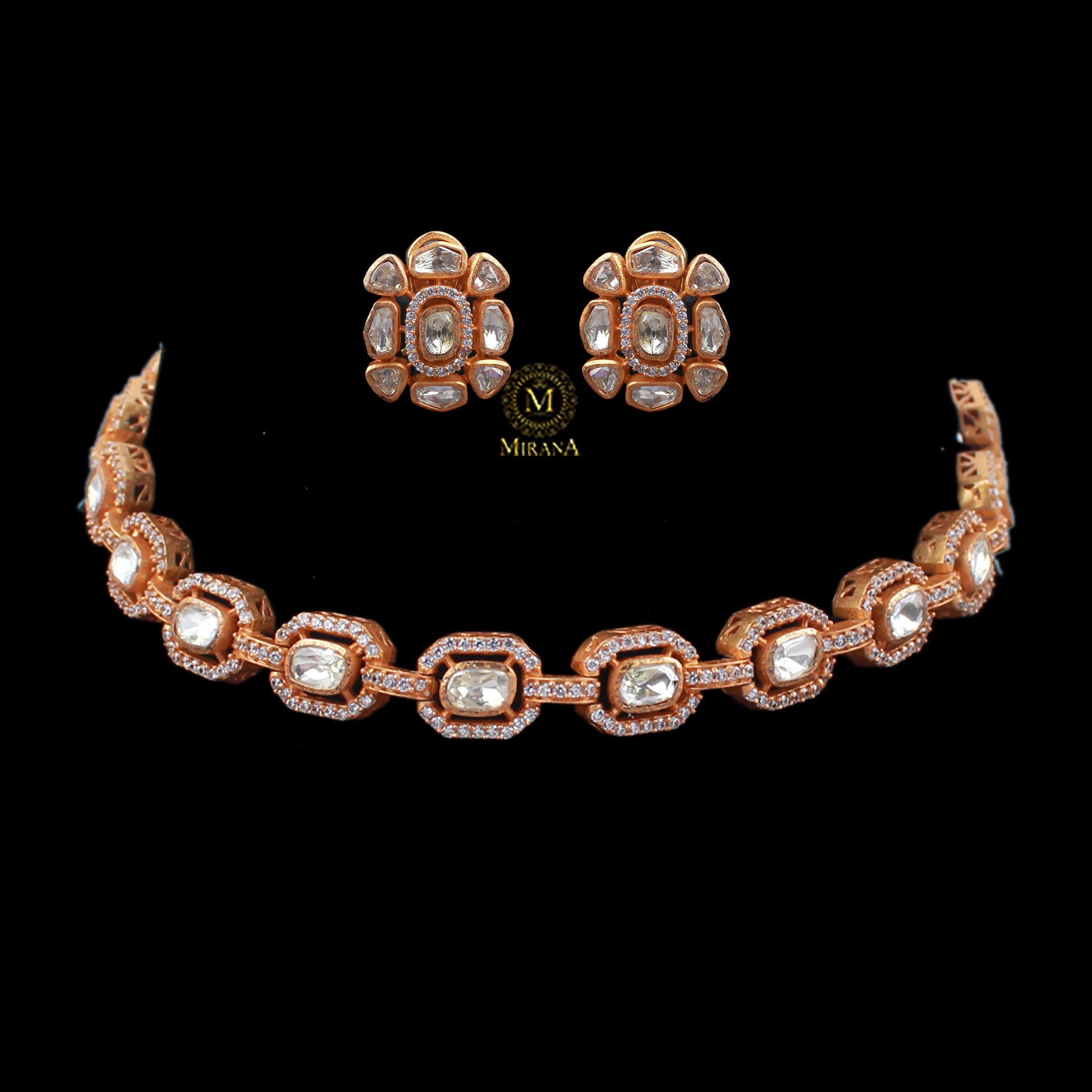 Harshi Moissanite Designer Choker Set