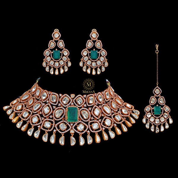 Saaniya Moissanite Bridal Choker Set