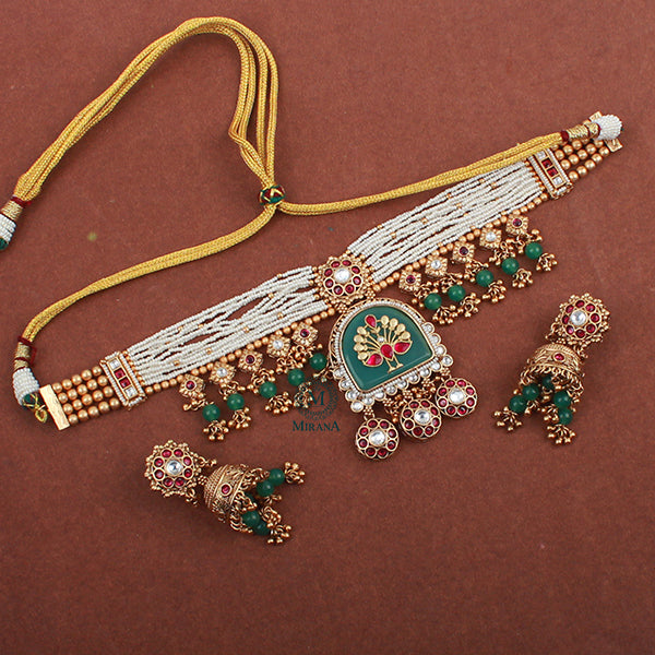 Vruti Antique Designer Choker Set