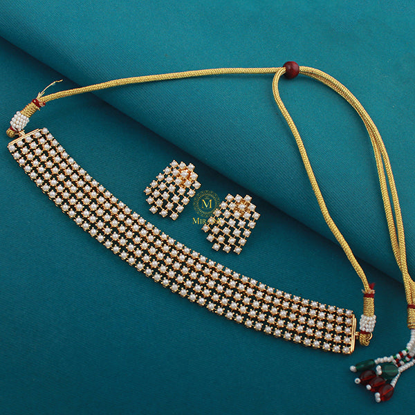 Aakanksha Pearl Jadau Designer Choker Set