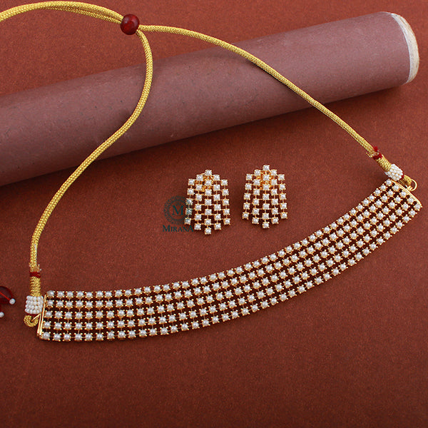 Aakanksha Pearl Jadau Designer Choker Set