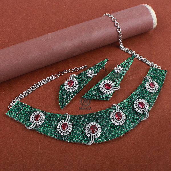 Riva CZ Designer Choker Set