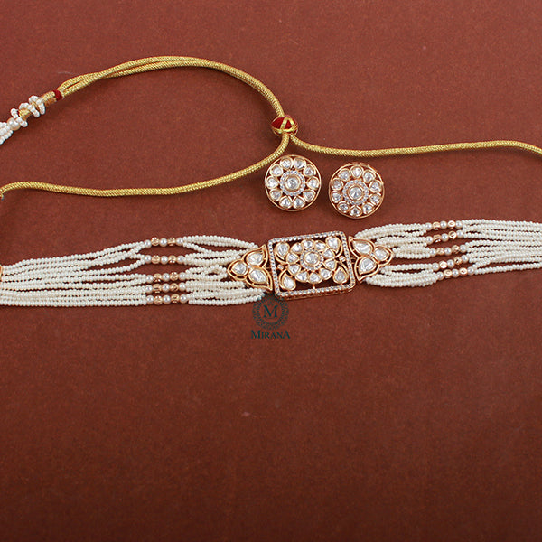 Krisha Polki Designer Choker Set