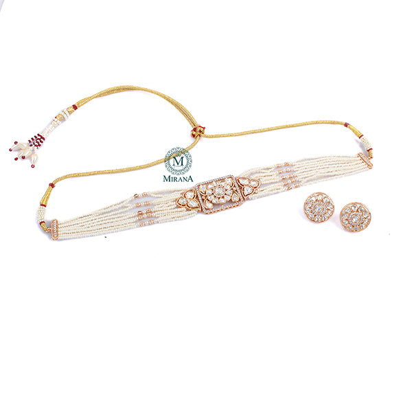 Krisha Polki Designer Choker Set