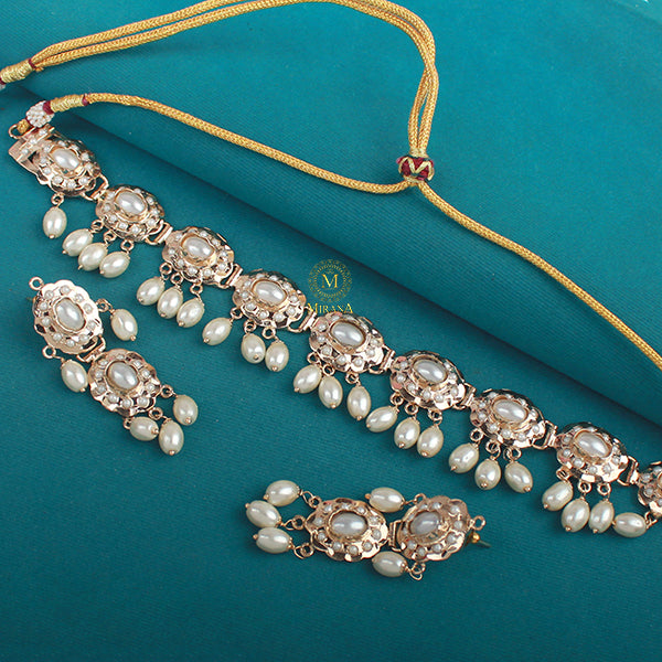 Hiya Pearl Jadau Designer Choker Set