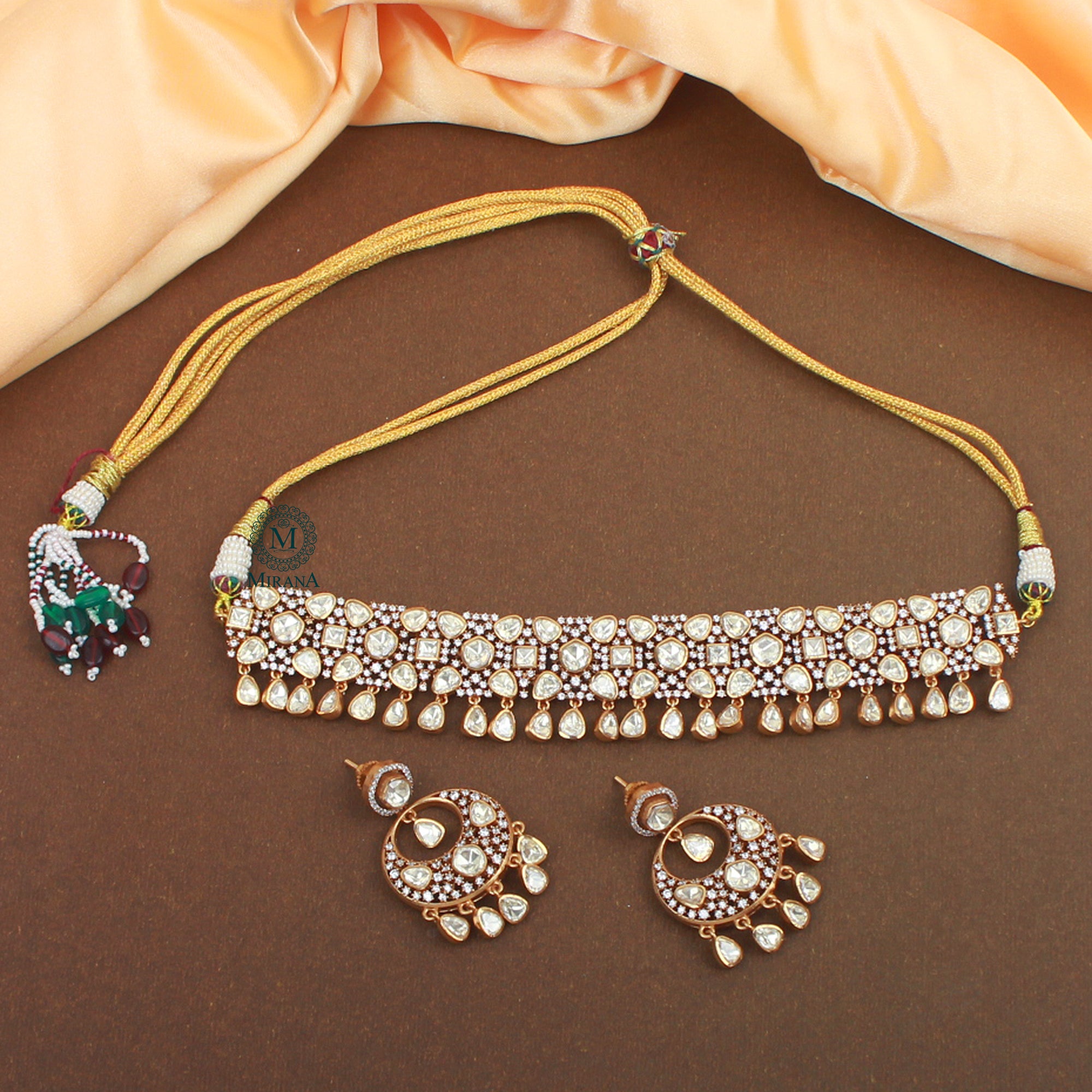 Srika Moissanite Designer Choker Set