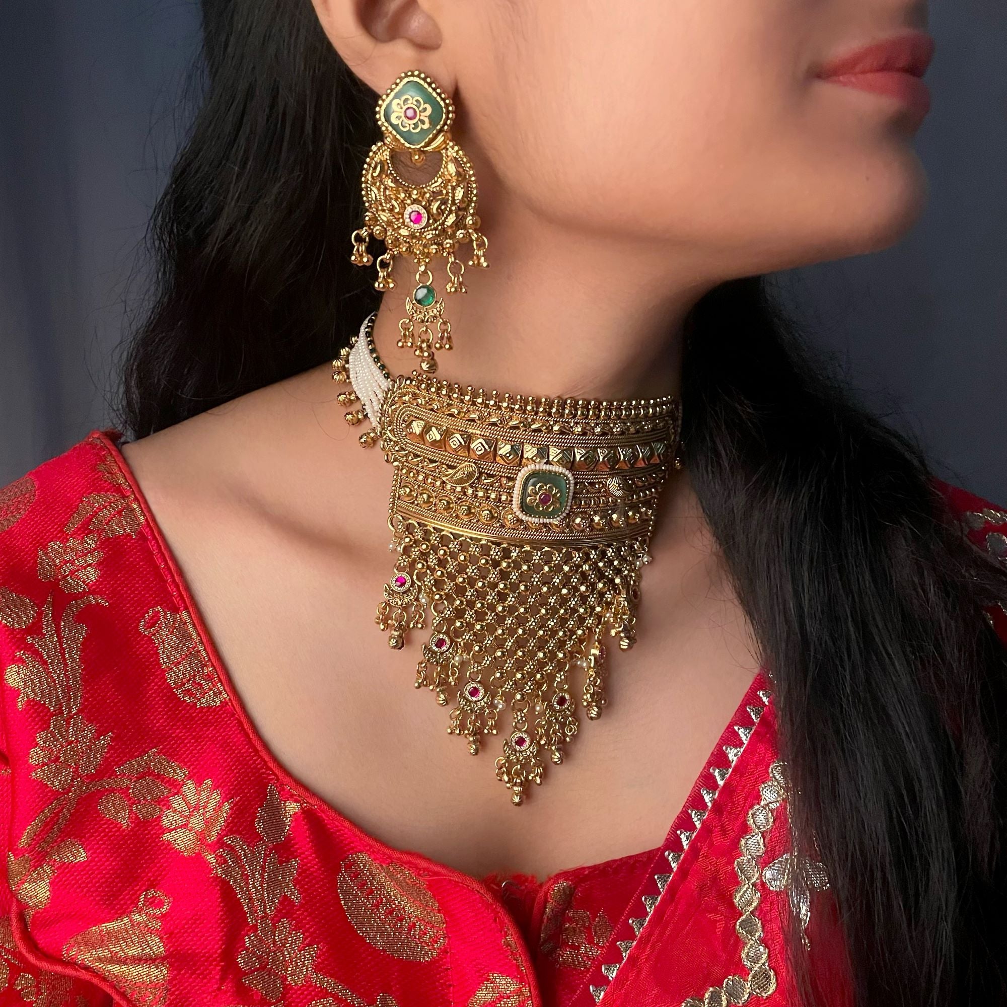 Sobha Antique Designer Choker Set
