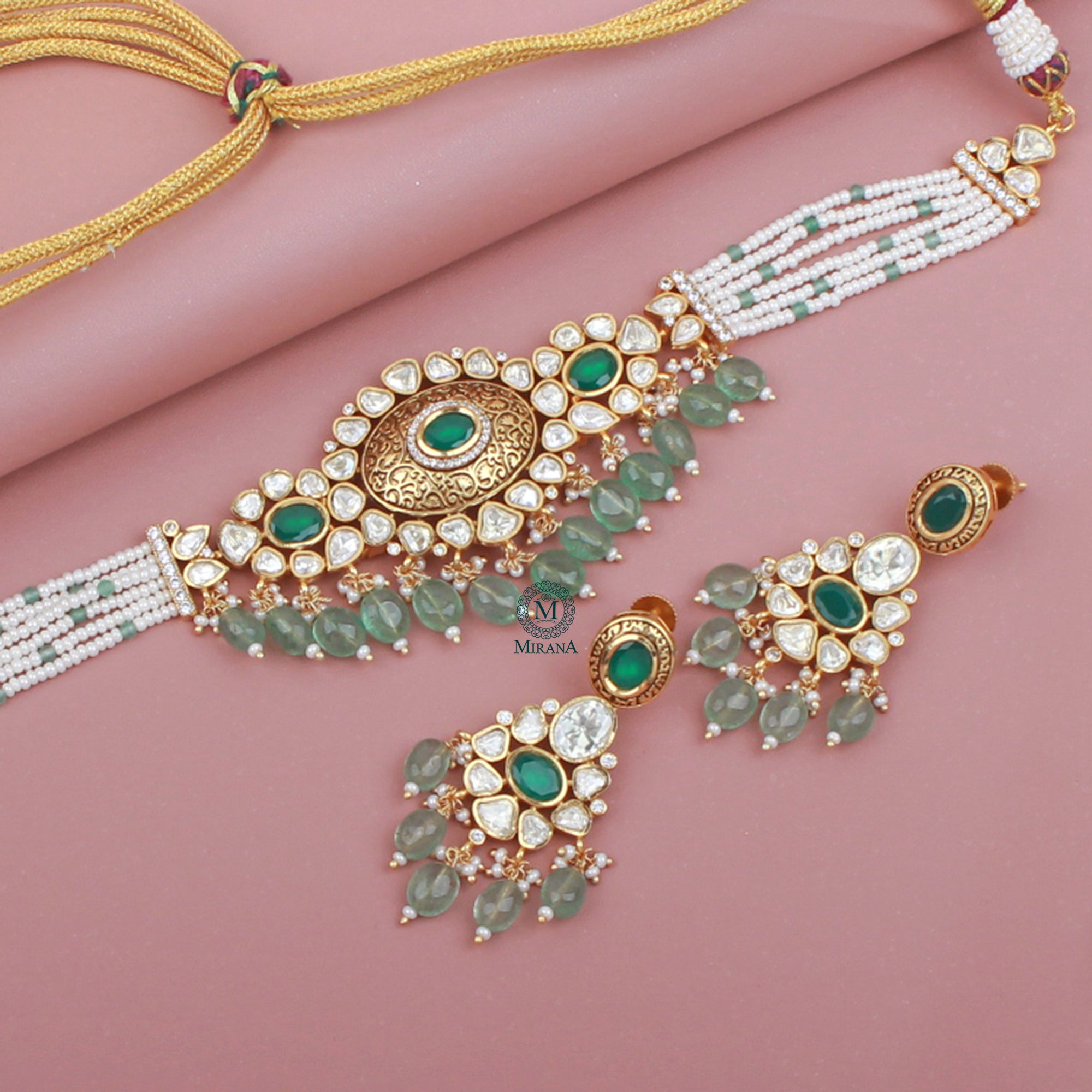 Kira Moissanite Designer Choker Set