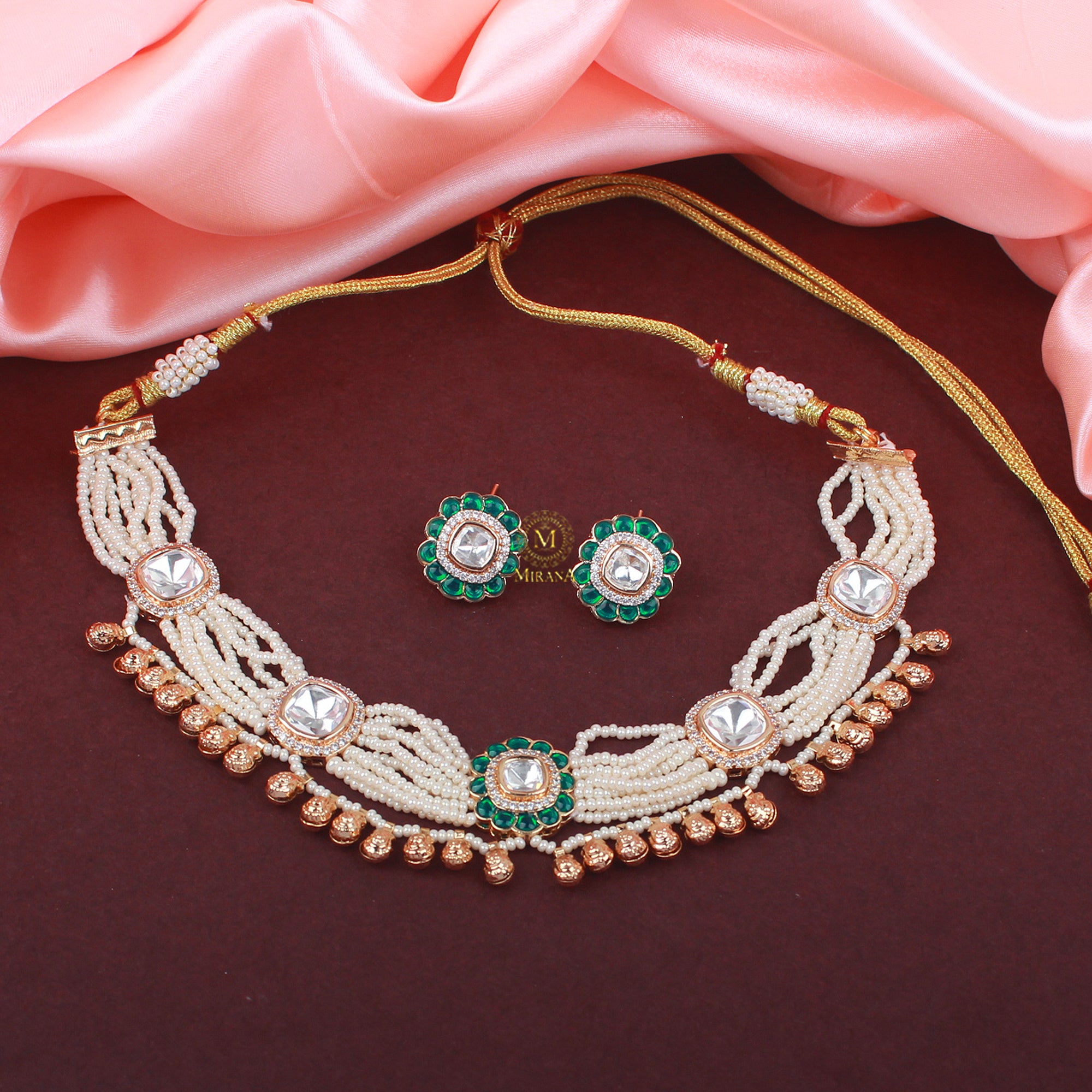 Zeesha Polki Designer Choker Set