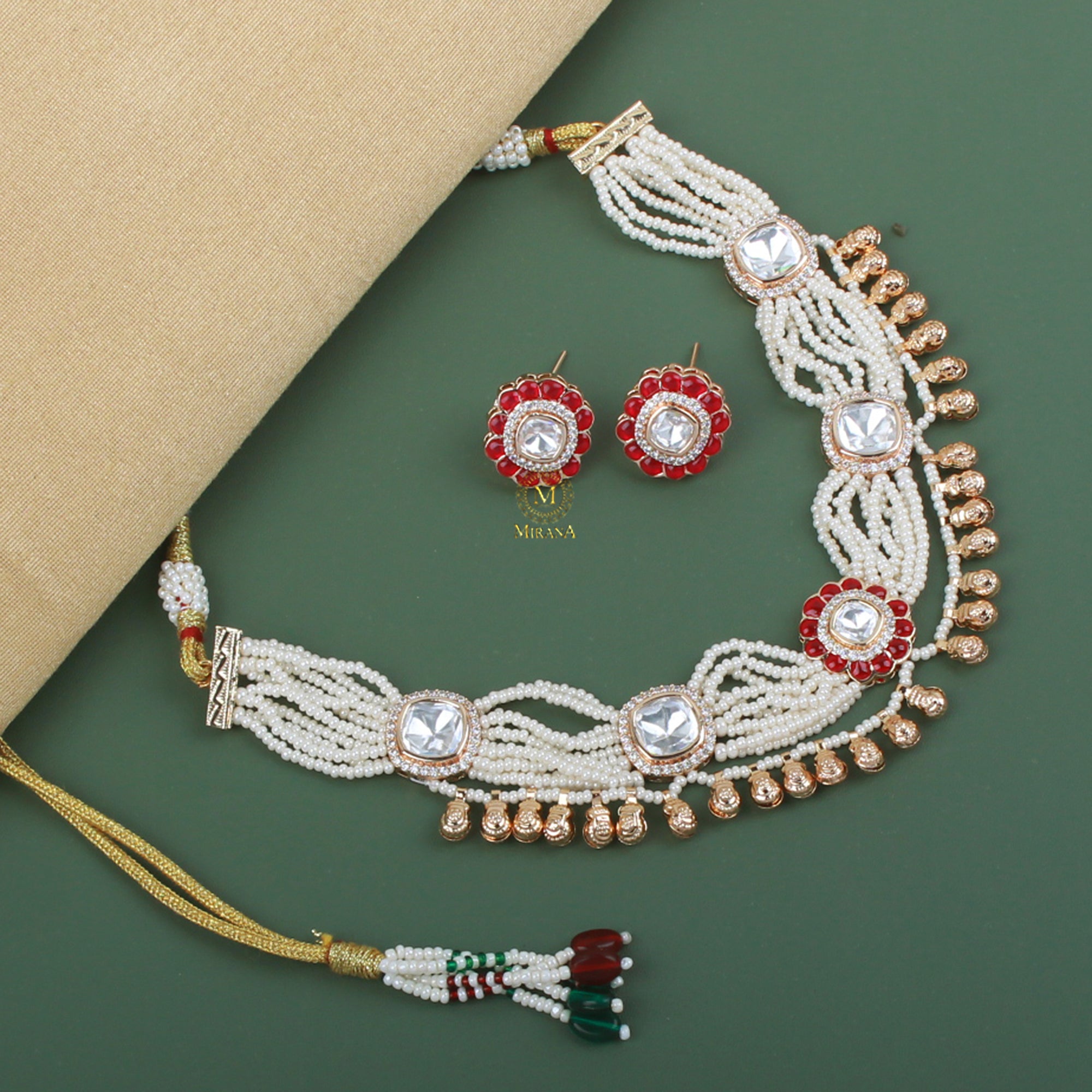 Zeesha Polki Designer Choker Set