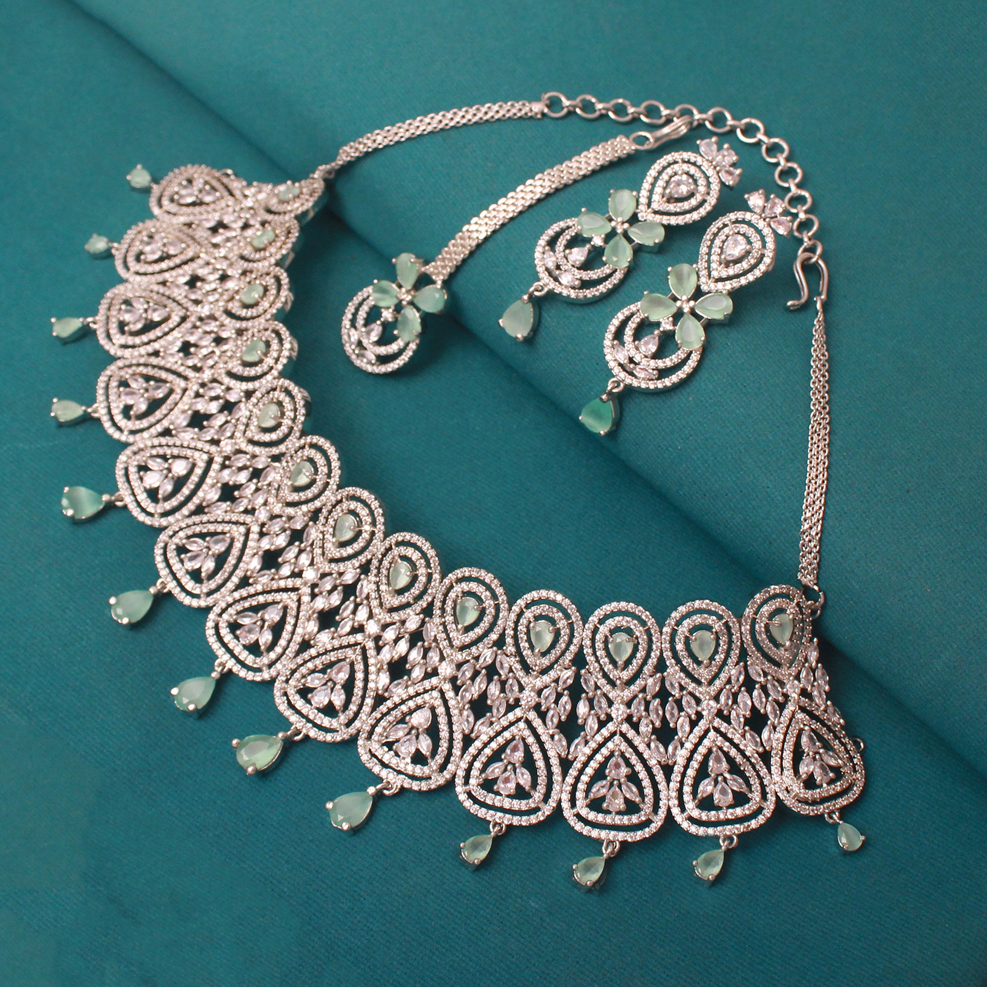 Hazel CZ Designer Choker Set