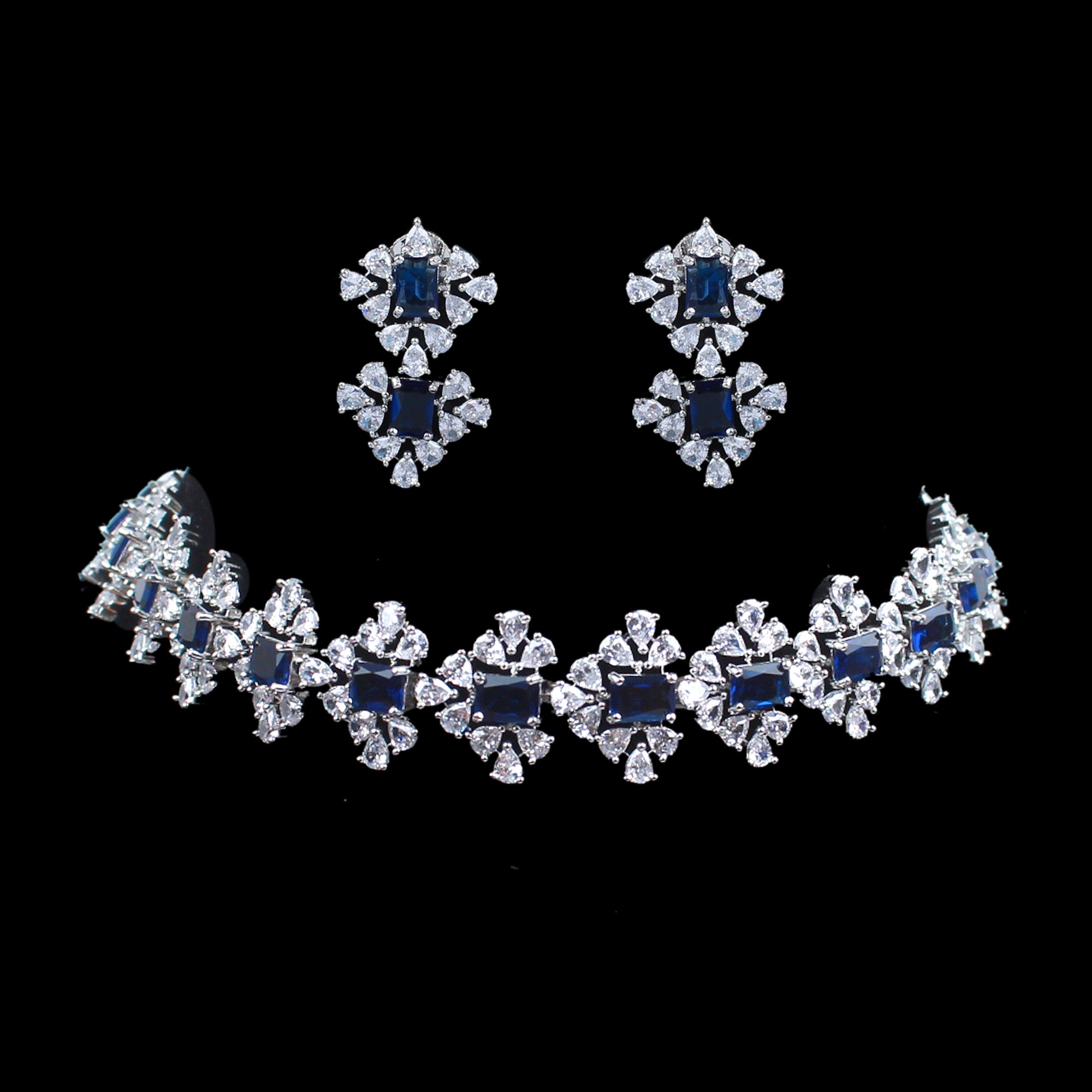 Dorothy Sapphire Blue Designer Choker Set