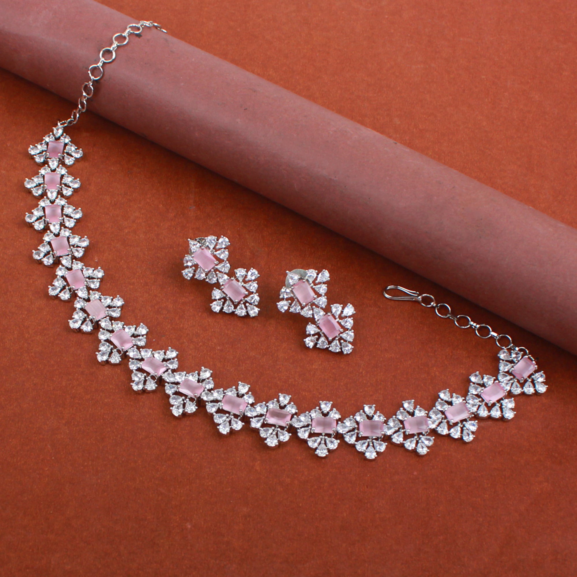Dorothy Pastel Pink Designer Choker Set