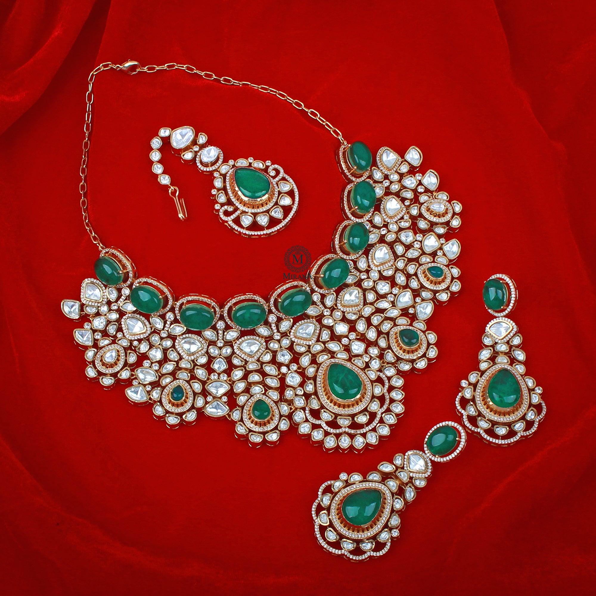 Padmini Moissanite Polki Bridal Choker Set