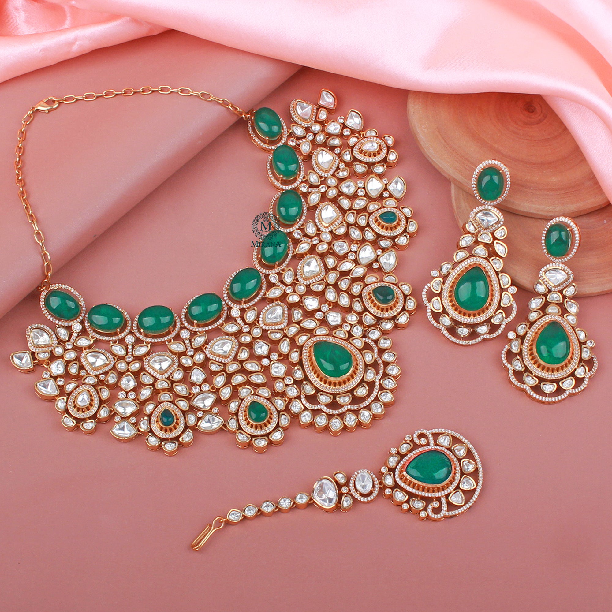 Padmini Moissanite Polki Bridal Choker Set