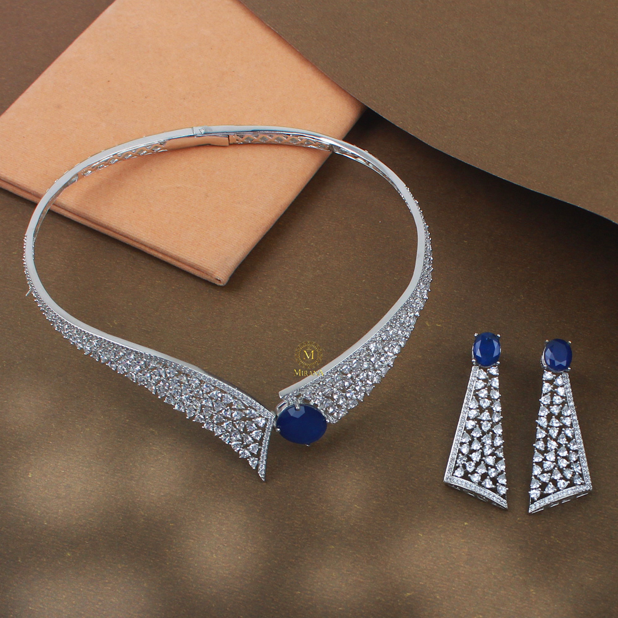 Daisy CZ Designer Choker Set
