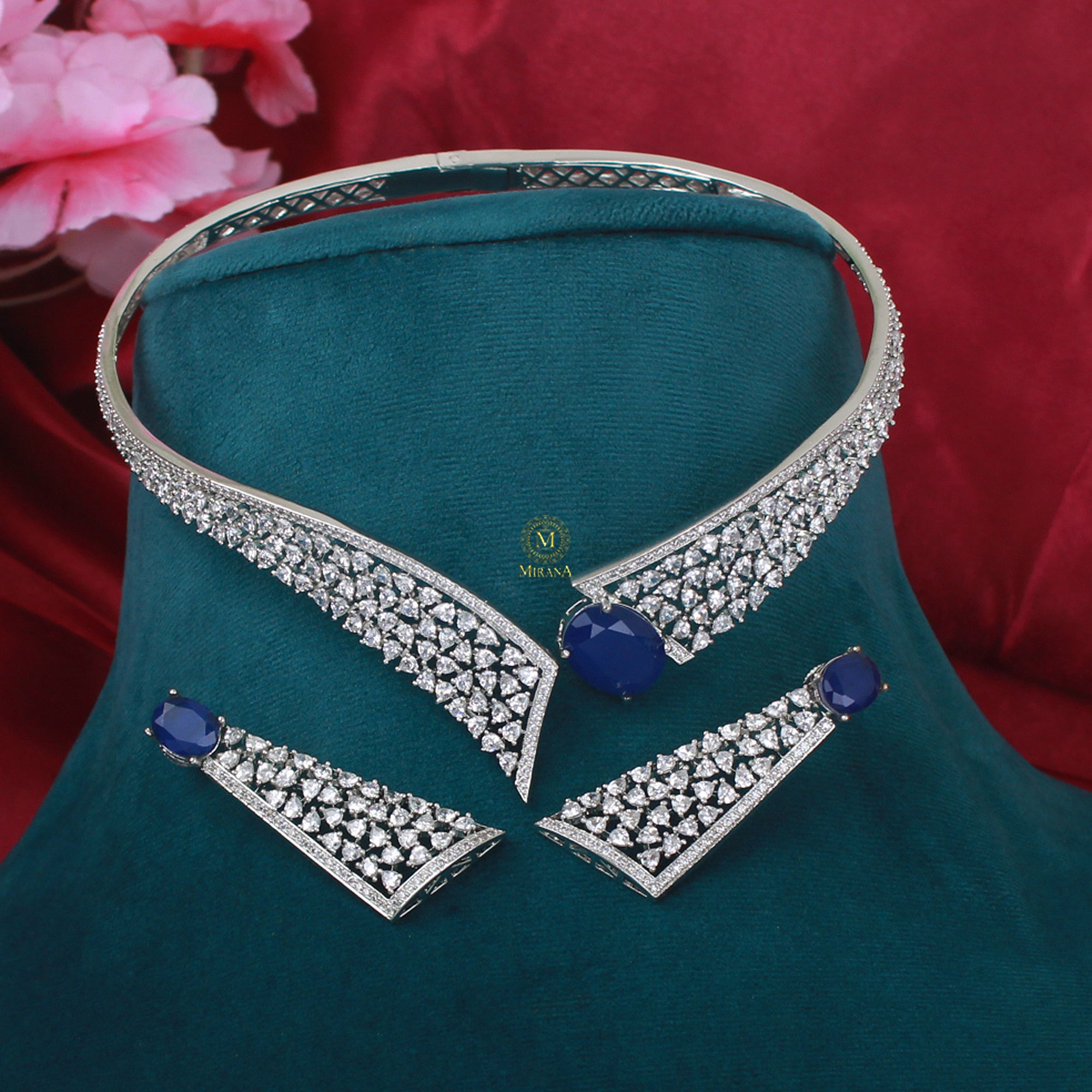 Daisy CZ Designer Choker Set