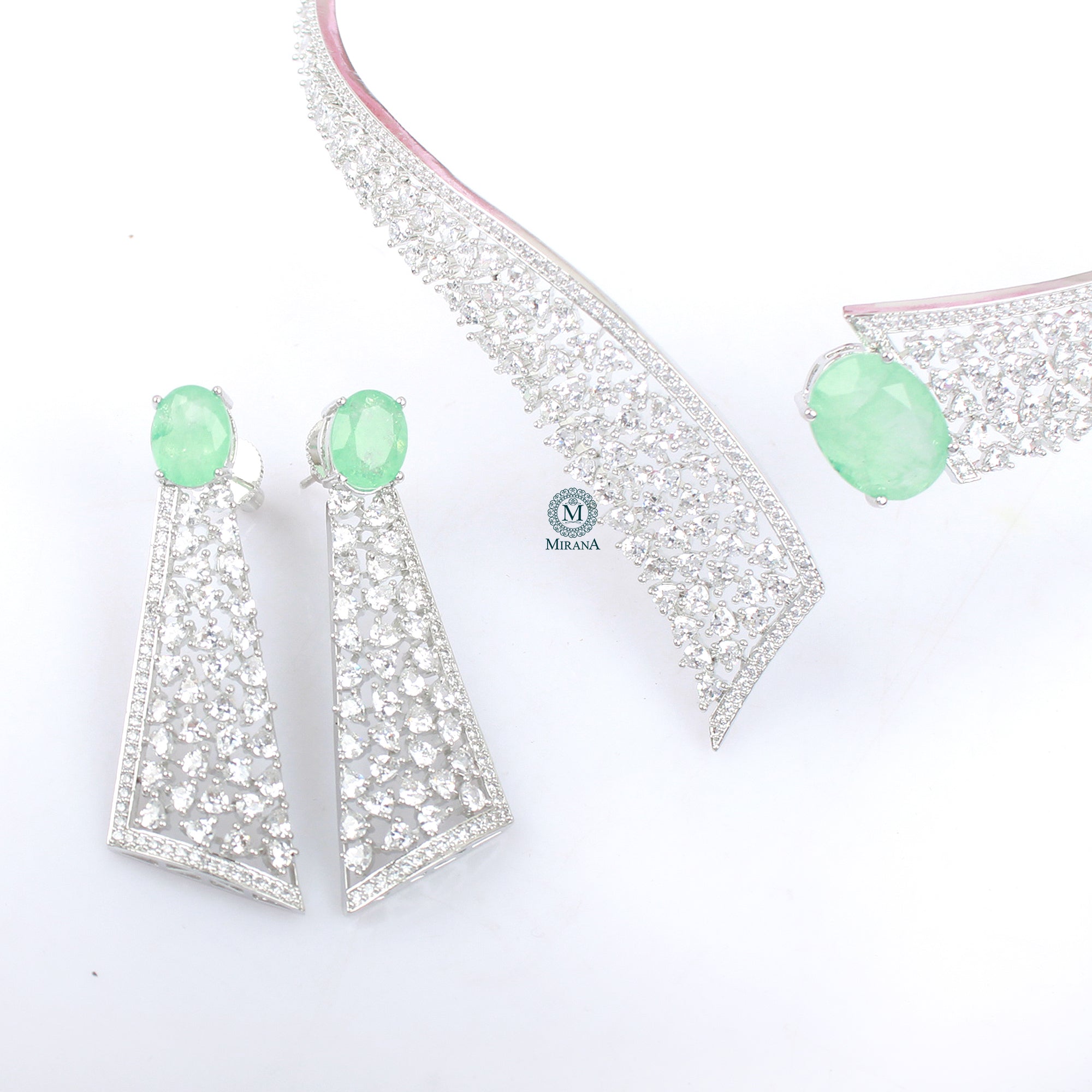 Daisy CZ Designer Choker Set