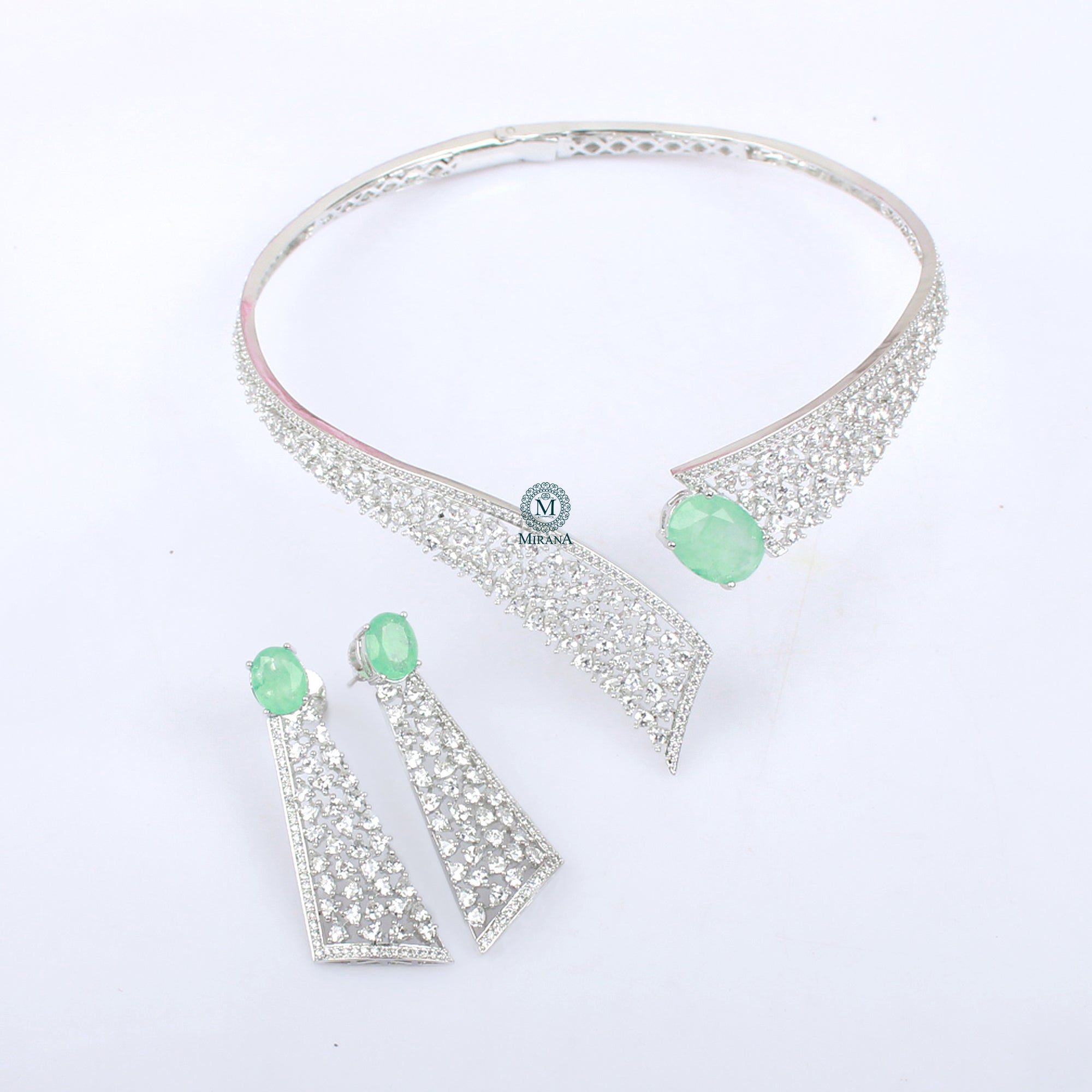 Daisy CZ Designer Choker Set