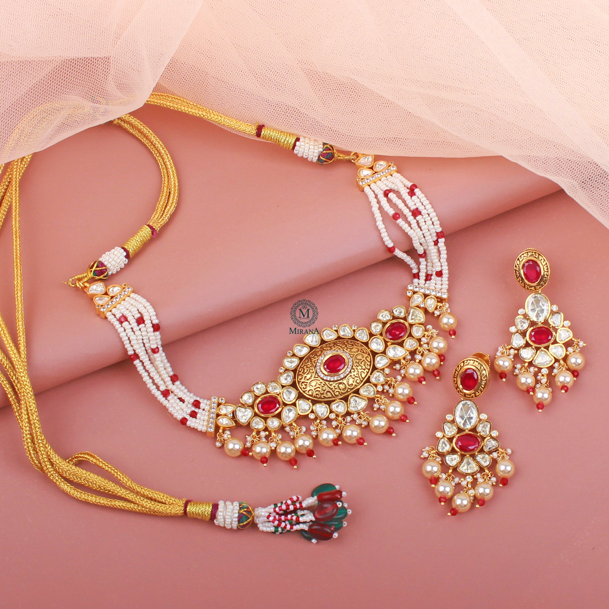 Kira Ruby Moissanite Choker Set