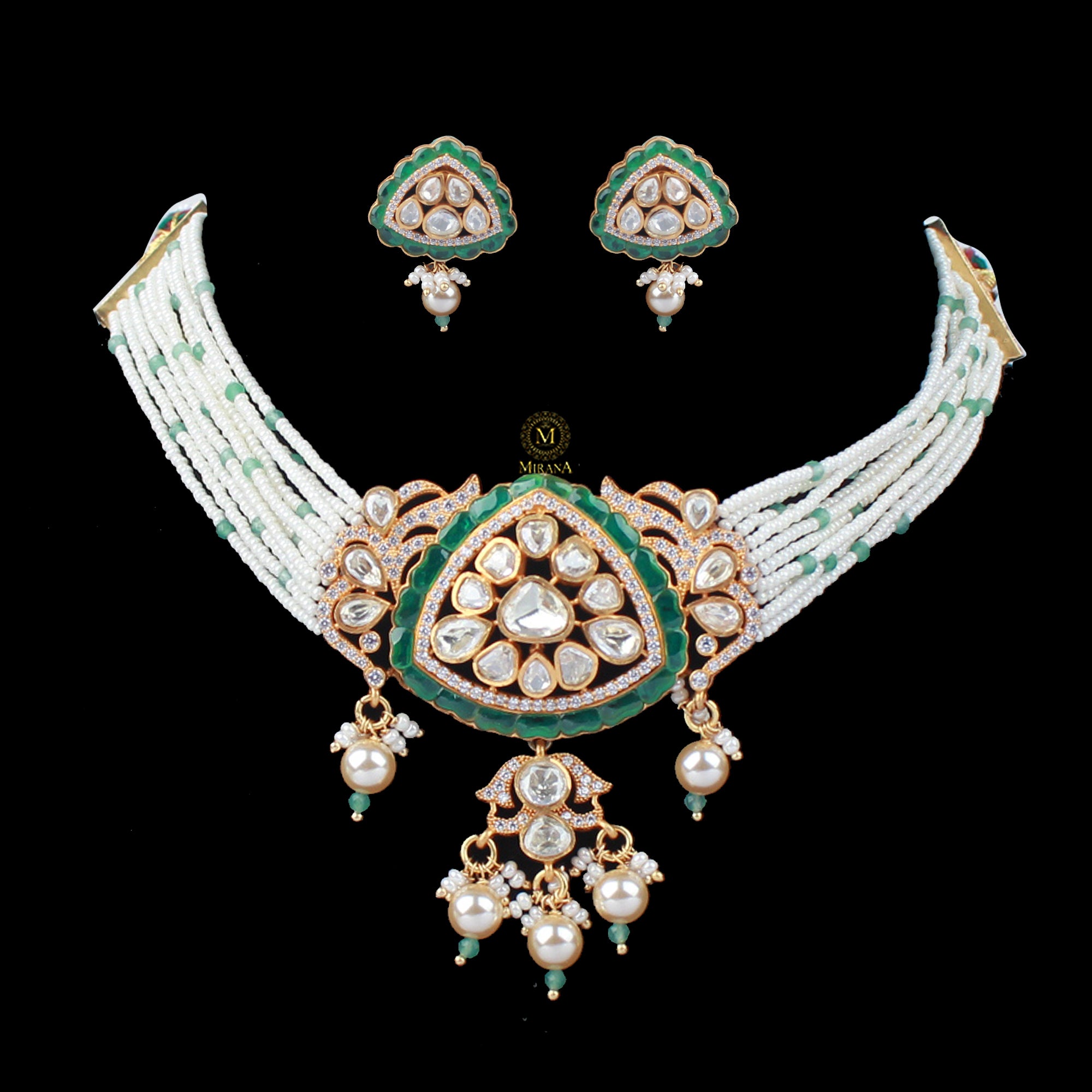 Mehak Moissanite Designer Choker Set