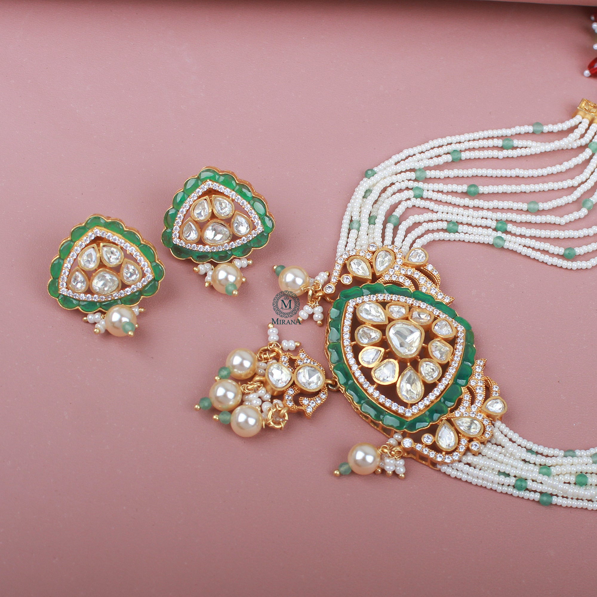 Mehak Moissanite Designer Choker Set
